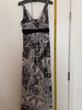 Soma Black and White Paisley Maxi Dress